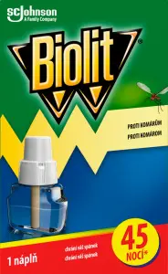 Biolit náplň do elektrického odpařovače proti komárům, 45 nocí, 27 ml
