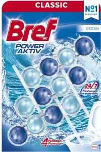 Bref WC Power Aktiv Ocean, WC kuličky, 3 × 50 g Bref WC Power Aktiv Ocean, WC kuličky, 3 × 50 g