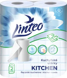 Linteo 2vrstvé kuchyňské papírové utěrky, 2× 10 m, 2 role Linteo 2vrstvé kuchyňské papírové utěrky, 2× 10 m, 2 role