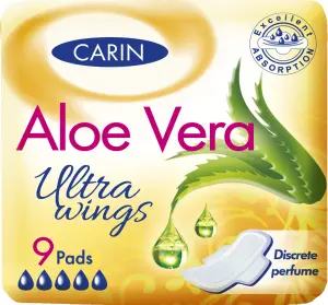Carin Ultra Wings Aloe Vera vložky s křidélky, 9 kusů