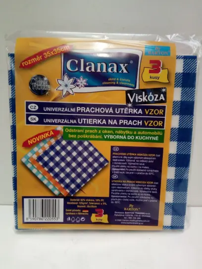 Utěrka viskóza VZOR 35x35, 125g - netkaná 3ks