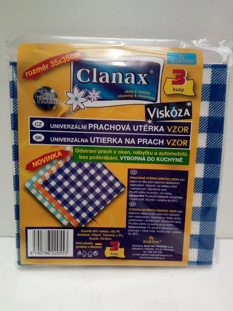 Utěrka viskóza VZOR 35x35, 125g - netkaná 3ks
