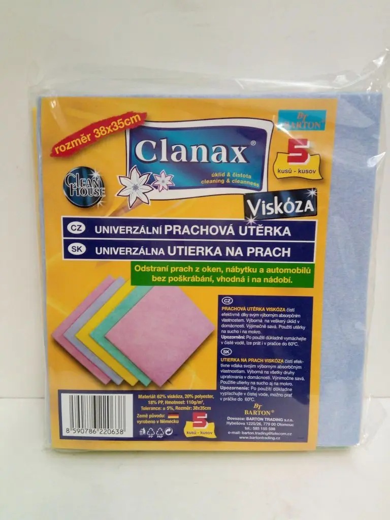 Utěrka viskóza 34x38- netkaná 5ks