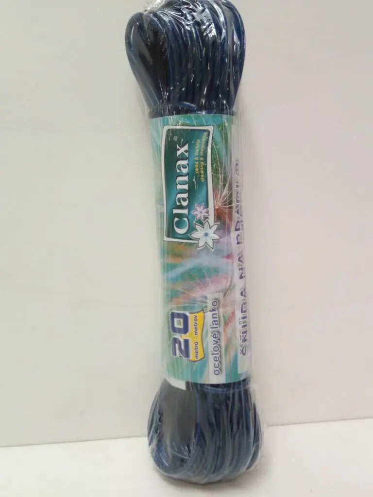 Šňůra na prádlo ocelové lanko 20m