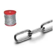 Řetěz dlouhý článek DIN 763/5685C 7 mm Zn - 20m/balení
