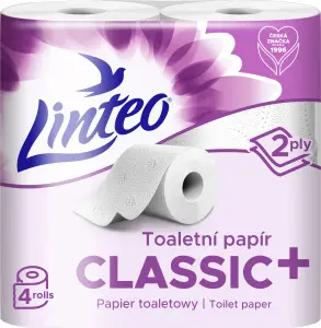 Linteo toaletní papír 2vrstvý, 4 role, 17 m role Linteo toaletní papír 2vrstvý, 4 role, 17 m role