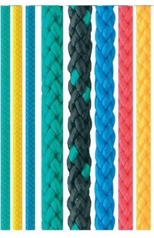 PPV 10mm lano pletená s jádrem 40pr. žlutá+barevná - 100m/balení