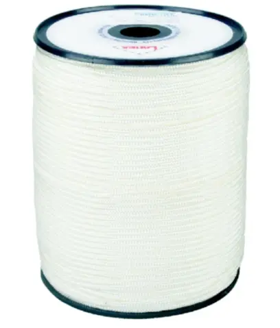 PA 2mm šňůra pletená s jádrem bílá - 200m/balení