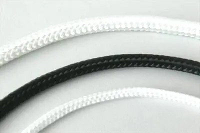 PA 6mm šňůra pletená s jádrem černá - 100m/balení