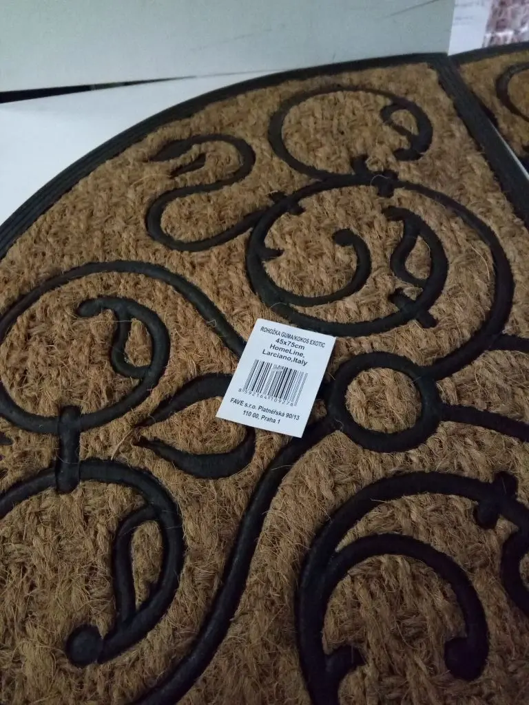 Rohož guma+kokos 45x75 půlkruh