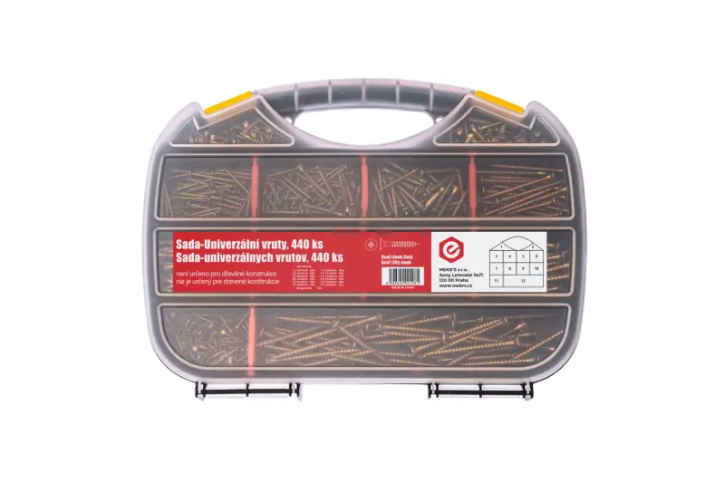 Sada - Univerzální vruty 440ks Sada - Univerzální vruty 440ks