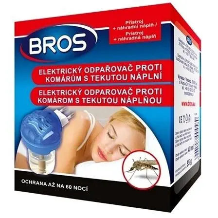 BROS odpařovač elektrický proti komárům tekutá náplň 60nocí