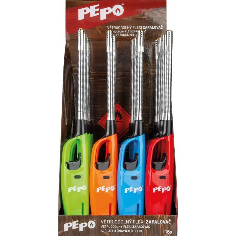PE-PO větruodolný flexi zapalovač PE-PO větruodolný flexi zapalovač