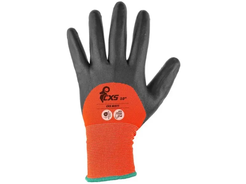 Rukavice CXS MISTI, máčené do 3/4 v nitrilu, vel. 08