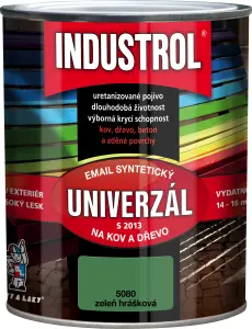 Industrol S2013 univerzál lesk vrchní barva na kov a dřevo, 5080 zeleň hrášková, 750 ml