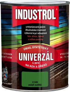 Industrol S2013 univerzál lesk vrchní barva na kov a dřevo, 5149 zeleň světlá, 750 ml