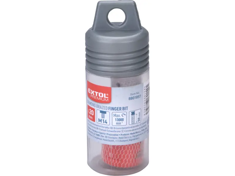 korunka brusná diamantová-válec, O 20mm, závit M14