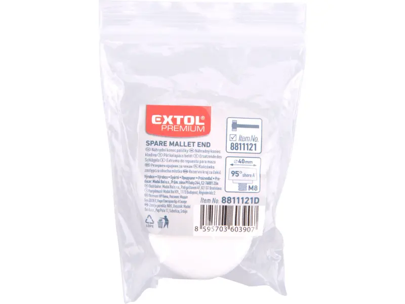 náhradní konec k paličce 8811121, O 40mm, tvrdost 95°shore A