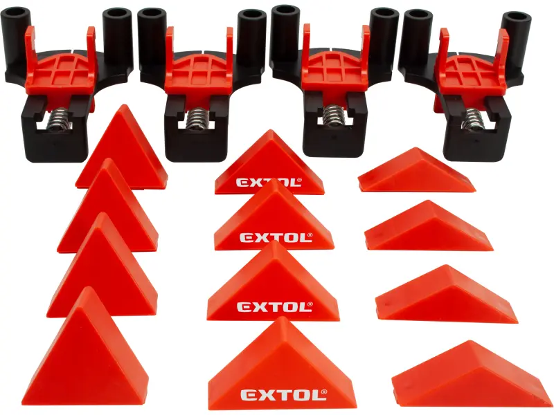 svěrky úhlové truhlářské, sada 4ks, 60°-90°-120°