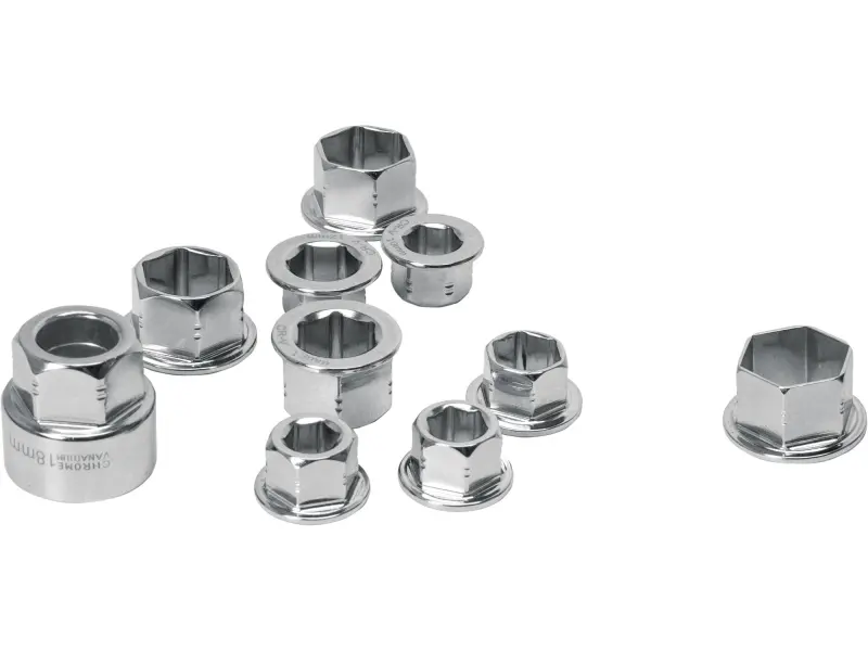 klíč ráčnový tvarovaný a vložky, sada 11ks, 8-19mm, CrV