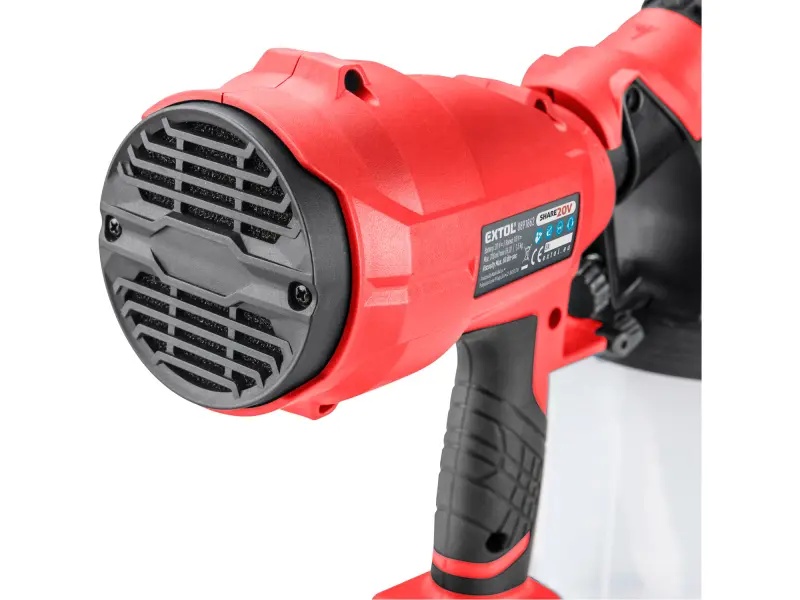 pistole stříkací HVLP aku SHARE20V, 20V Li-ion, 2Ah