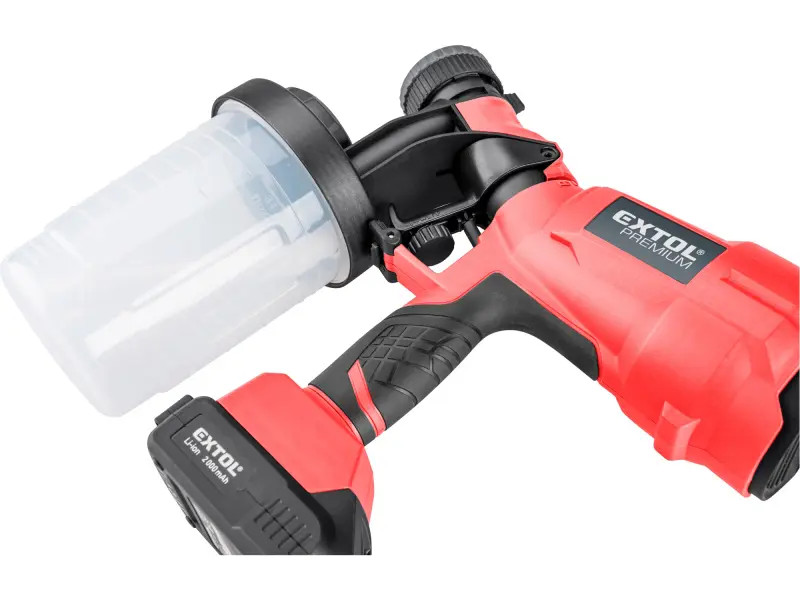 pistole stříkací HVLP aku SHARE20V, 20V Li-ion, 2Ah