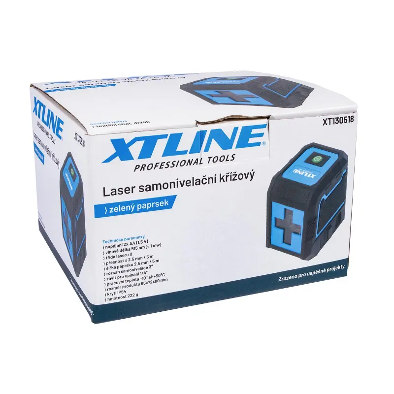 XTLINE LASER SAMONIVELAČNÍ KŘÍŽOVÝ | ZELENÝ PAPRSEK