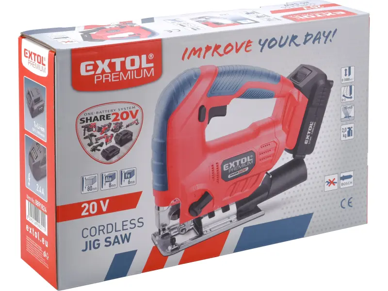 pila přímočará aku SHARE20V, 20V Li-ion, 2Ah