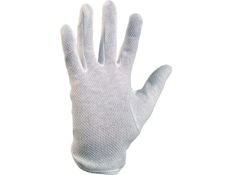 Rukavice CXS MAWA, textilní s PVC terčíky, vel. 09