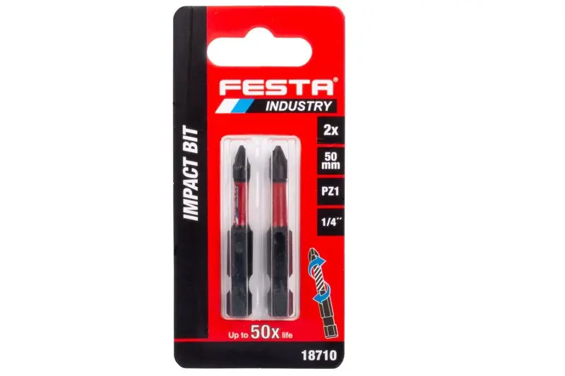 Torzní bit FESTA INDUSTRY PZ1 50mm S2 1/4" 2ks