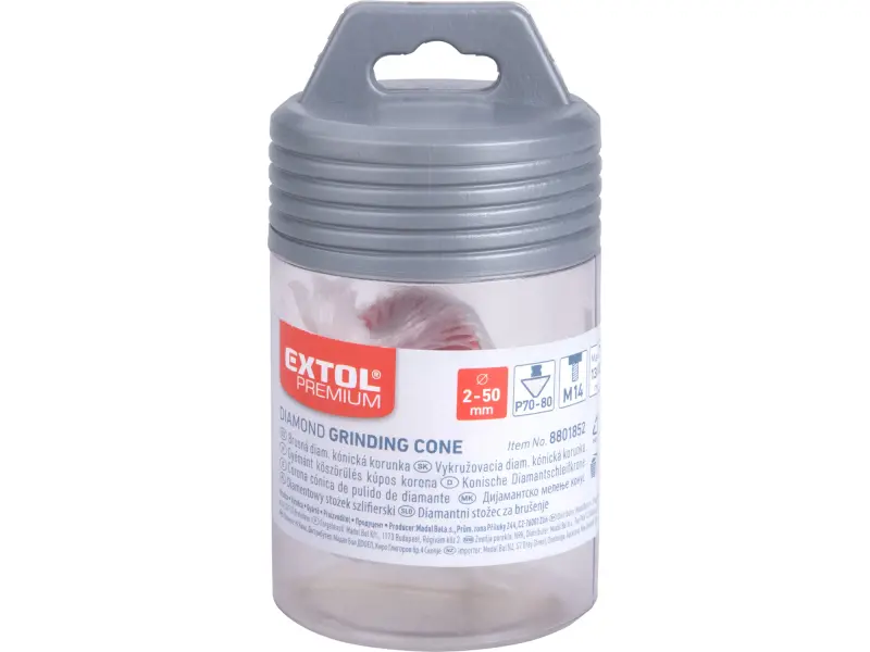 korunka brusná diamantová-kužel, O 2-50mm, závit M14