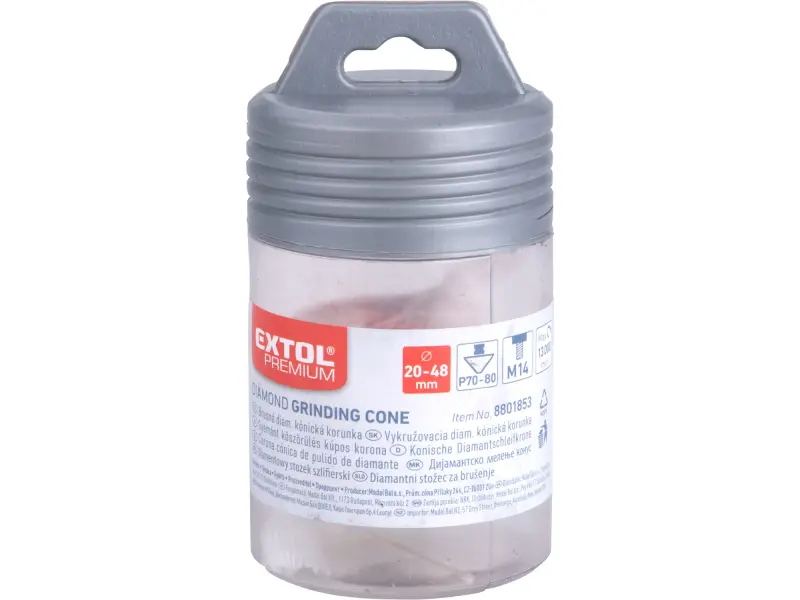 korunka brusná diamantová-komolý kužel, O 20-48mm, závit M14