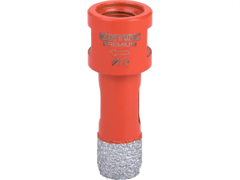 korunka vykružovací diamantová, O 16mm, závit M14