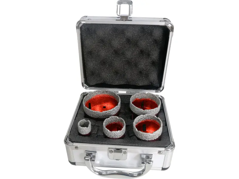 sada 5ks vykružovacích diamantových korunek, O 20-35-45-55-68mm, závit M14