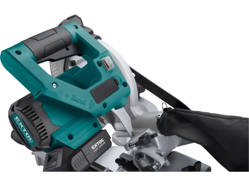 pila pokosová 185mm aku s laserem SHARE20V, BRUSHLESS, 20V Li-ion, 2Ah