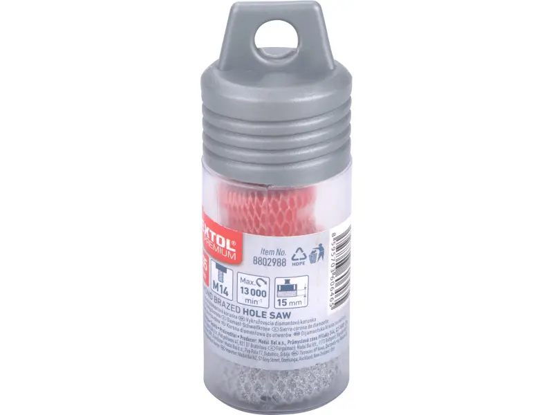 korunka vykružovací diamantová, O 35mm, závit M14