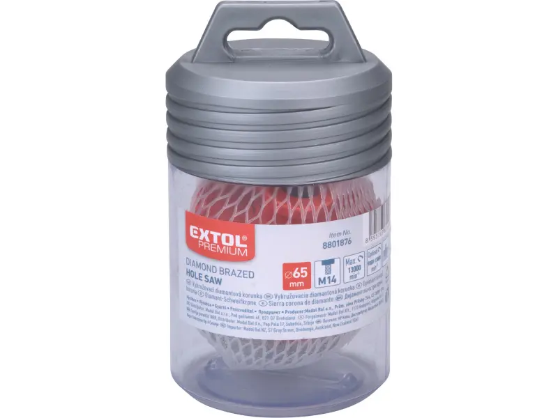 korunka vykružovací diamantová, O 65mm, závit M14