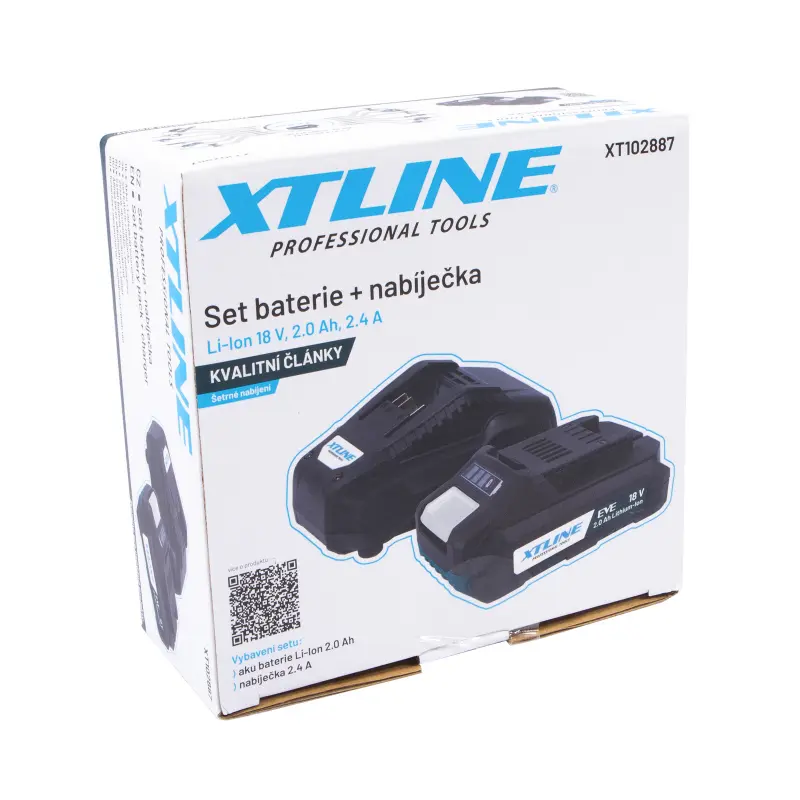 Aku baterie Li-ion 18 V, 2.0 Ah EVE + nabíječka 2.4 A