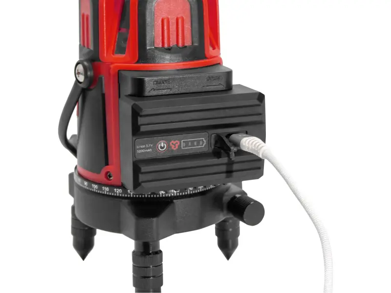 laser zelený liniový, křížový samonivelační, 1H x 4V (+6D)