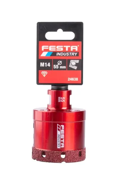 Korunka vykružovací diamantová 55mm M14 FESTA INDUSTRY