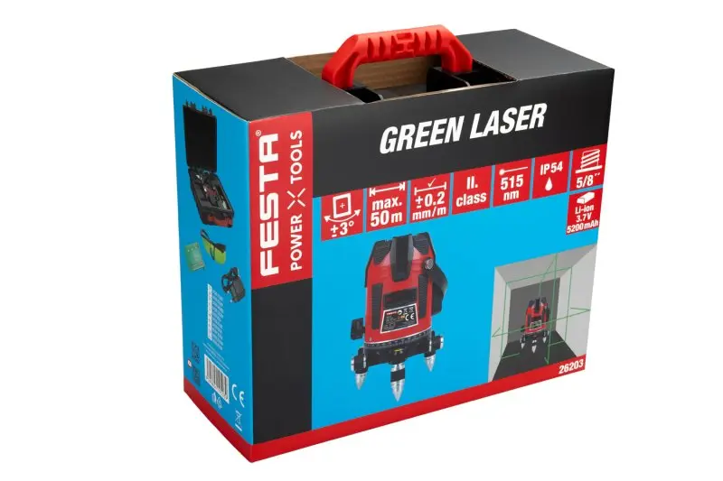 Laser křížový zelený FESTA 4V/1H