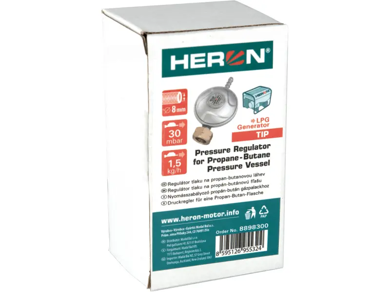 regulátor tlaku, 30mbar (3kPa)