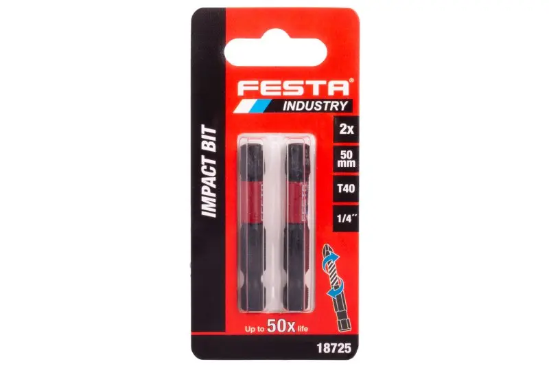 Torzní bit FESTA INDUSTRY T40 50mm S2 1/4" 2ks