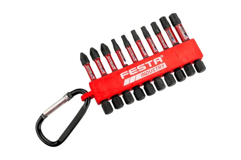 Sada torzních bitů FESTA INDUSTRY PH-PZ-TORX S2 1/4" 50mm 10ks