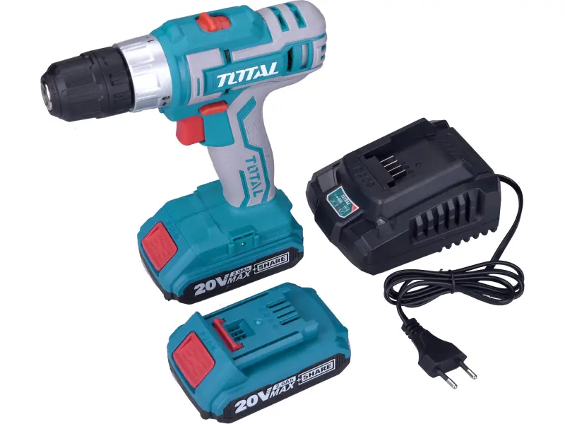 Vrtací šroubovák AKU, 20V Li-ion (2x), 2000mAh