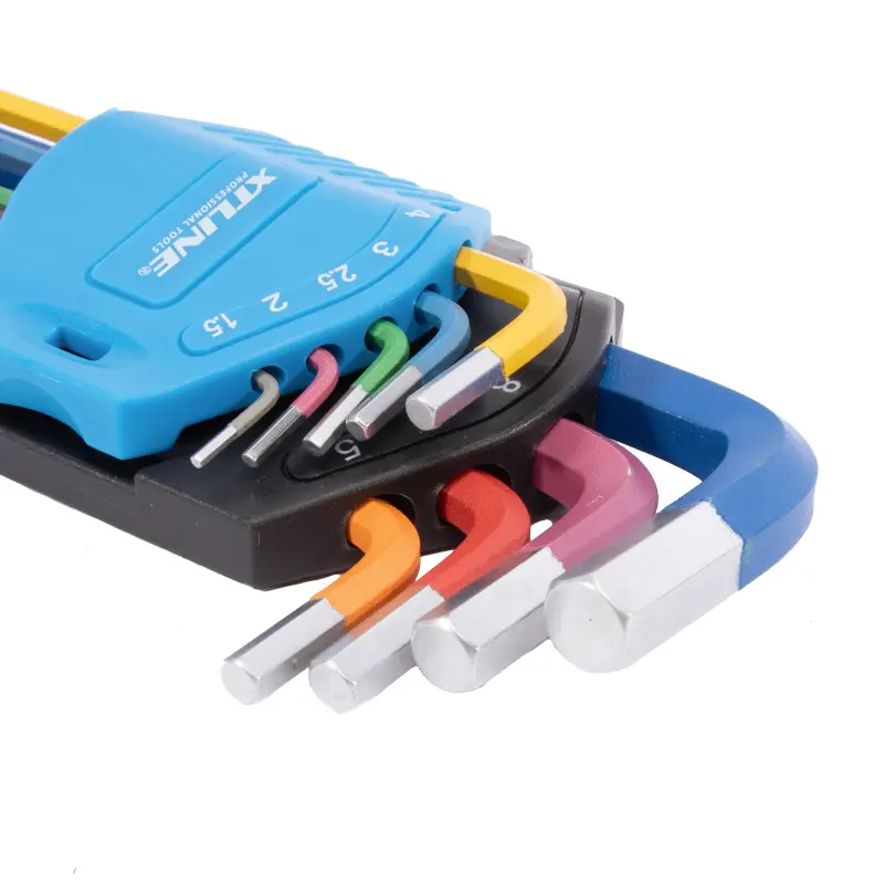 Sada IMBUS klíčů s kuličkou 9 dílů | prodloužené 1,5-10 mm