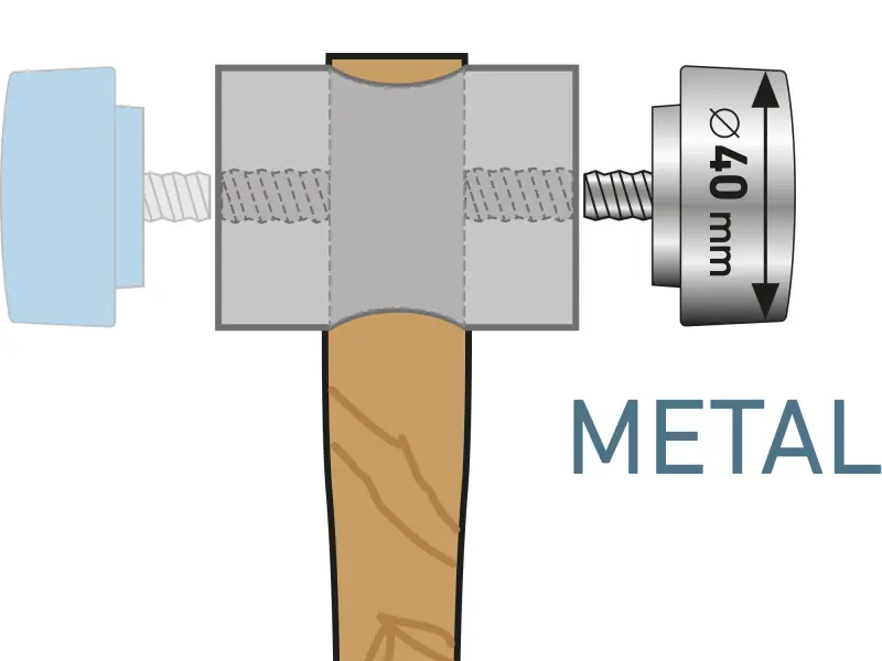 náhradní ocelový konec k paličce 8811121, O 40mm