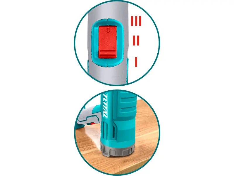 Pistole horkovzdušná s LCD displejem, 2000W, industrial