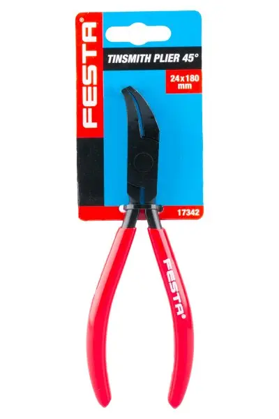 Kleště klempířské přehýbací vyhnuté 45°, 24 mm