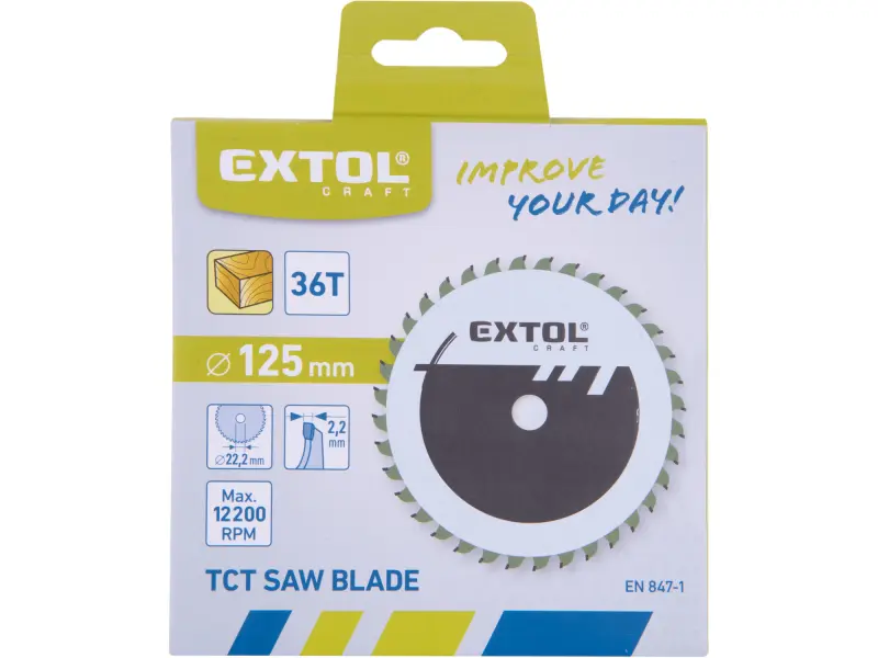 kotouč pilový s SK plátky, O 125x2,2x22,2mm, 36T